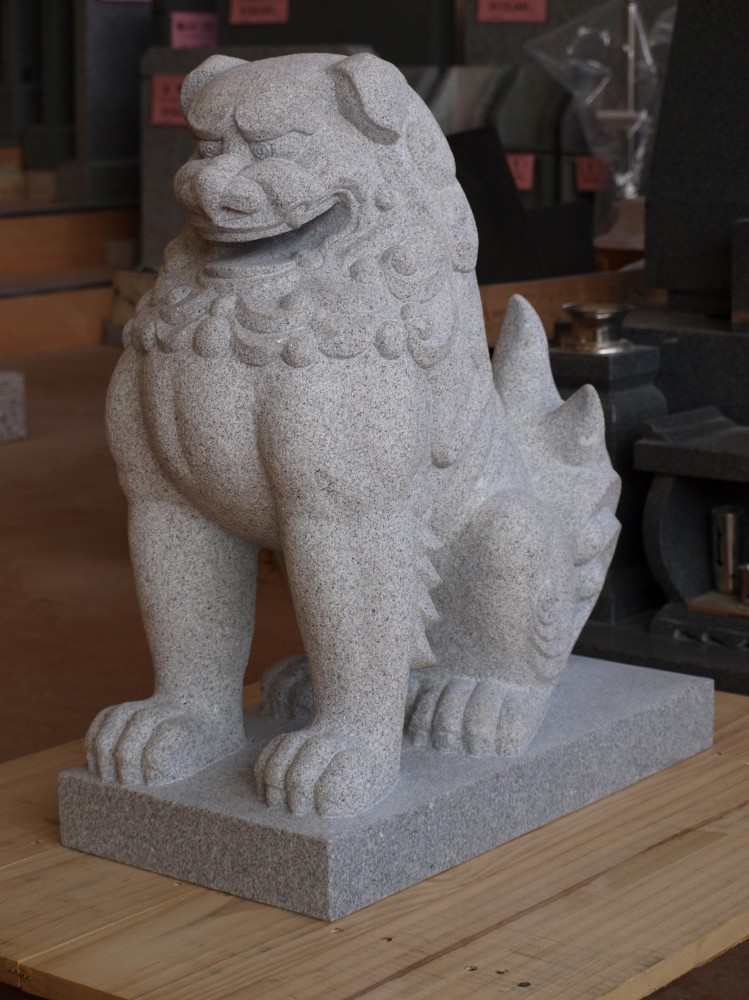 狛犬 古代大宝神社型の製品案内愛知県岡崎市の石灯篭・水鉢蹲